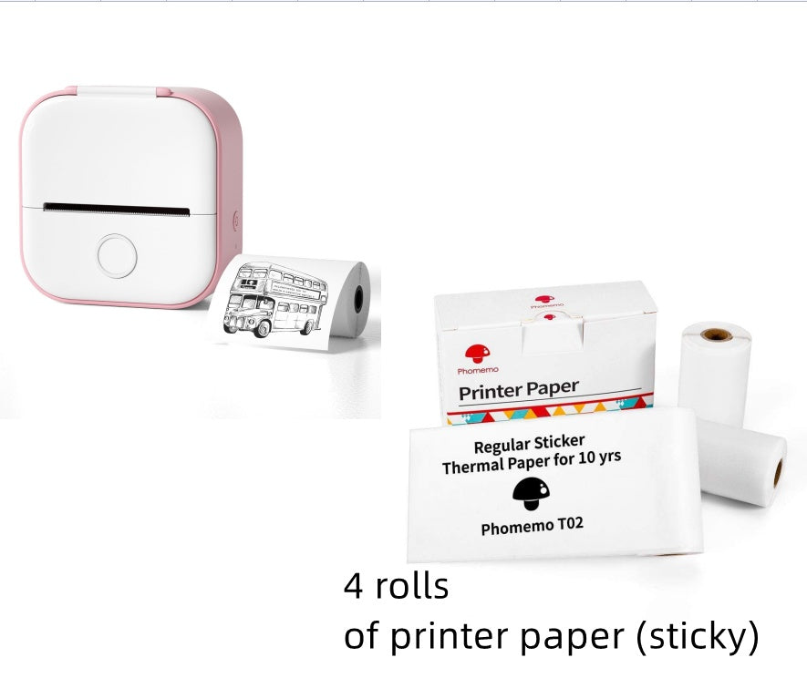 Portable Mini Thermal Label Printer Home Photo Printer Student Wrong Question Printer Bluetooth-Compatible Mini Label Printer Price Tag