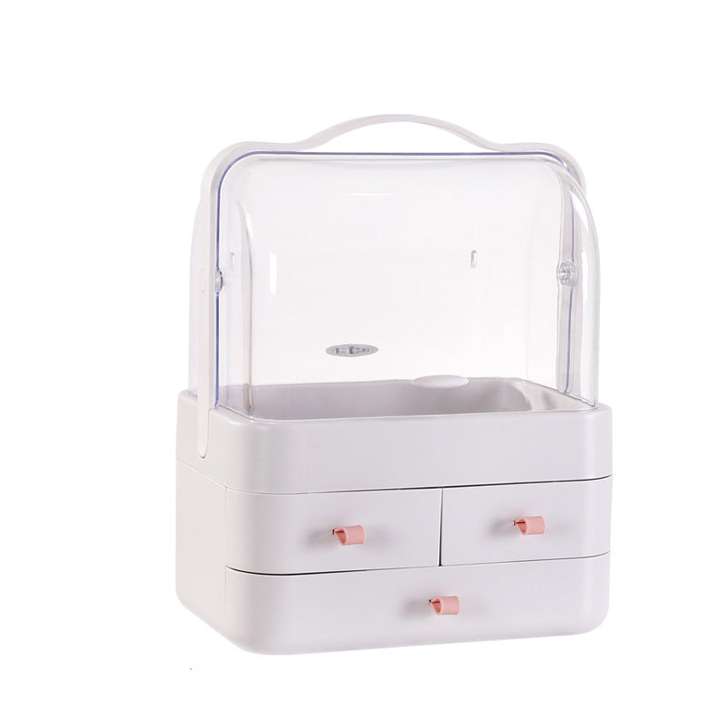 Double Door Dust Cover Makeup Storage Box