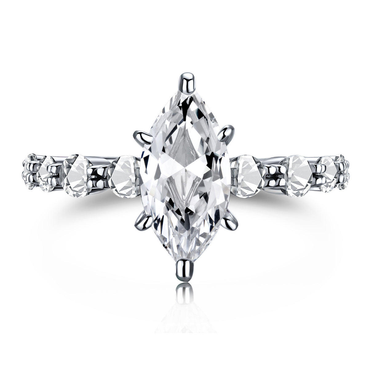 Rhombus Personality Zircon Ring For Women