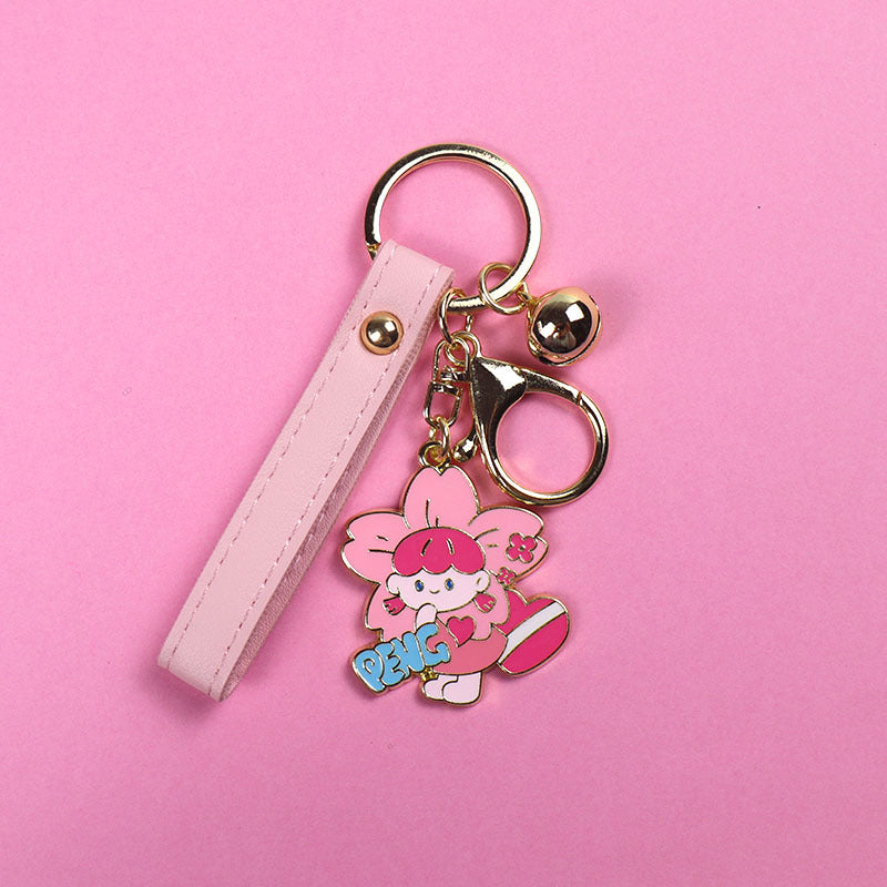Fashion Personality Cherry Hair Sauce Girl Car Key Chain