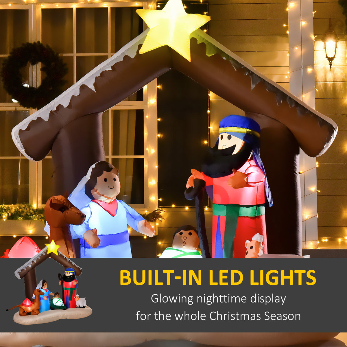 6' Christmas Inflatable Nativity Scene
