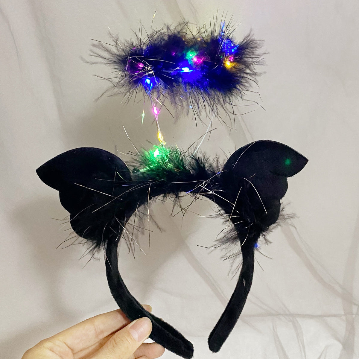 Angel Headband Christmas Headwear With Lights