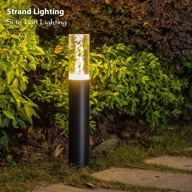 Outdoor Crystal Lawn Lamp Simple Crystal Bubble Light