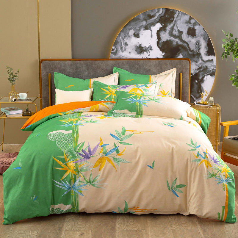 Cotton Winter Linen Quilt Cover Bedding Set