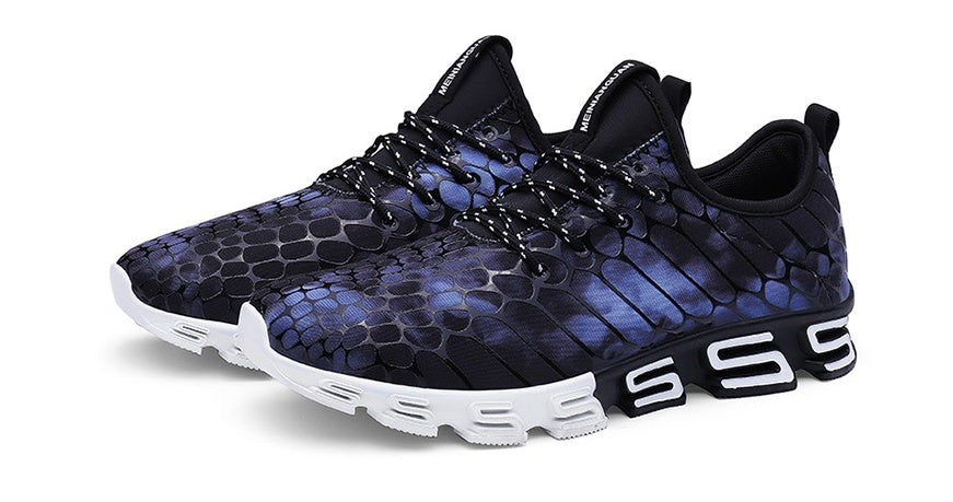 Autumn Fly Woven Youth Sports Shoes Men's Breathable Mesh Casual Shoes Korean Version of the Trend Running Shoes Men