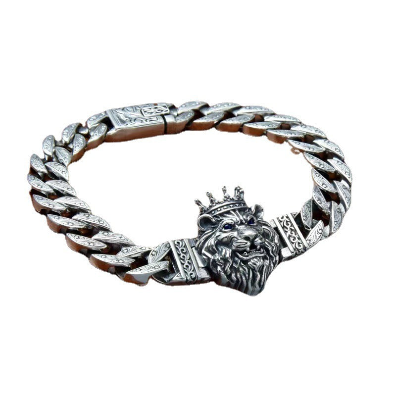 Fashion Lion King Cuban Bracelet Male
