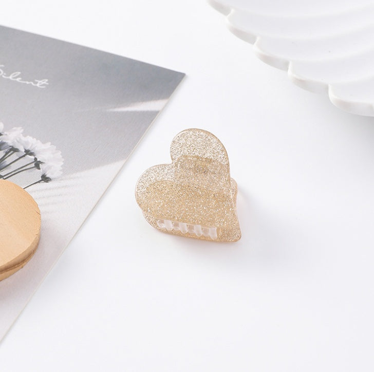 Japanese Dream Girl Heart Beadsflash Powder Star Clips Mini Love Hair Catch Hairpin Bangs Clip Hairpin Hair Accessories