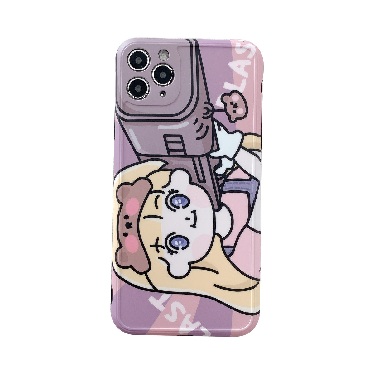 Cartoon Couple Carrying A Cannon XS MAX Mobile Phone Case