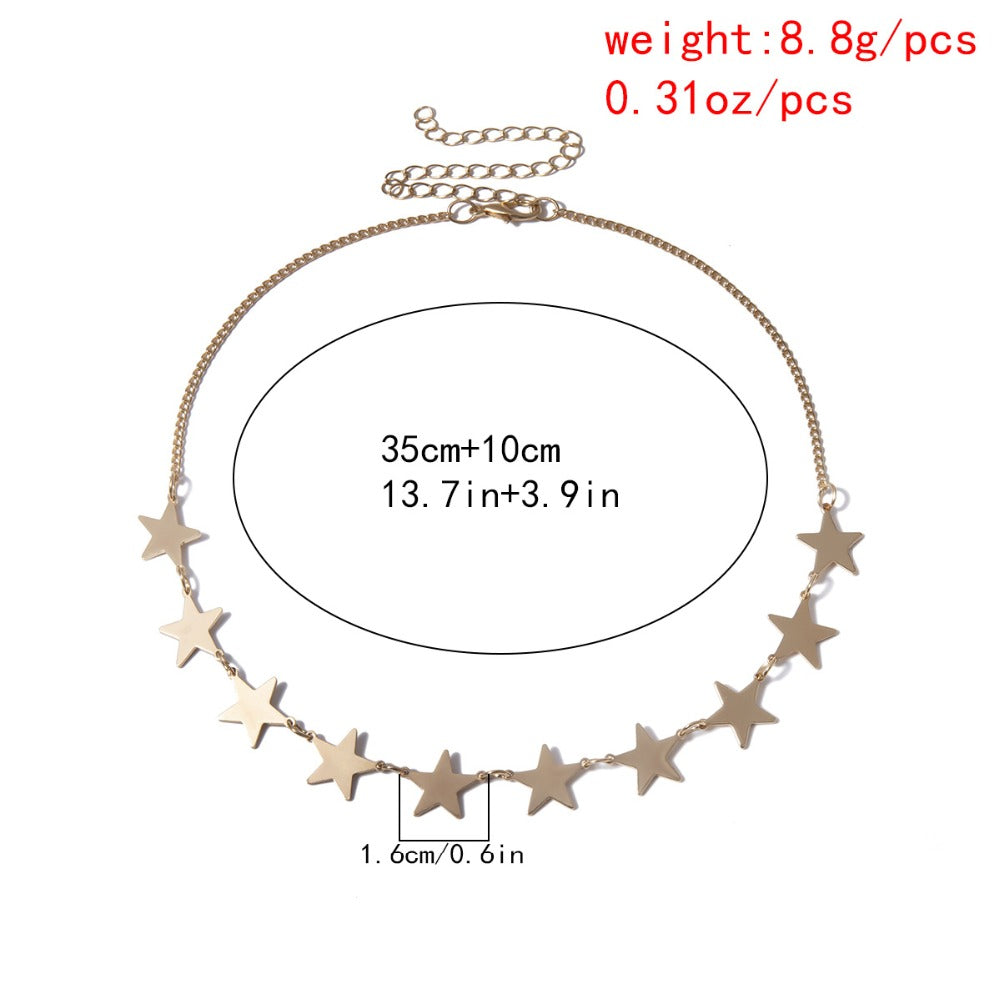 Vintage Multi-Layered Love Heart Boho Pendant Choker Necklace