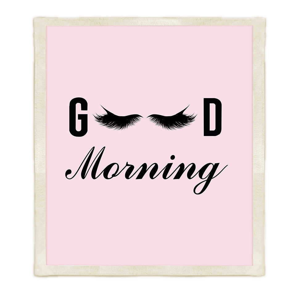 Thickened Double-Layer Eye Digital Printed Airable Cover Square Blanket