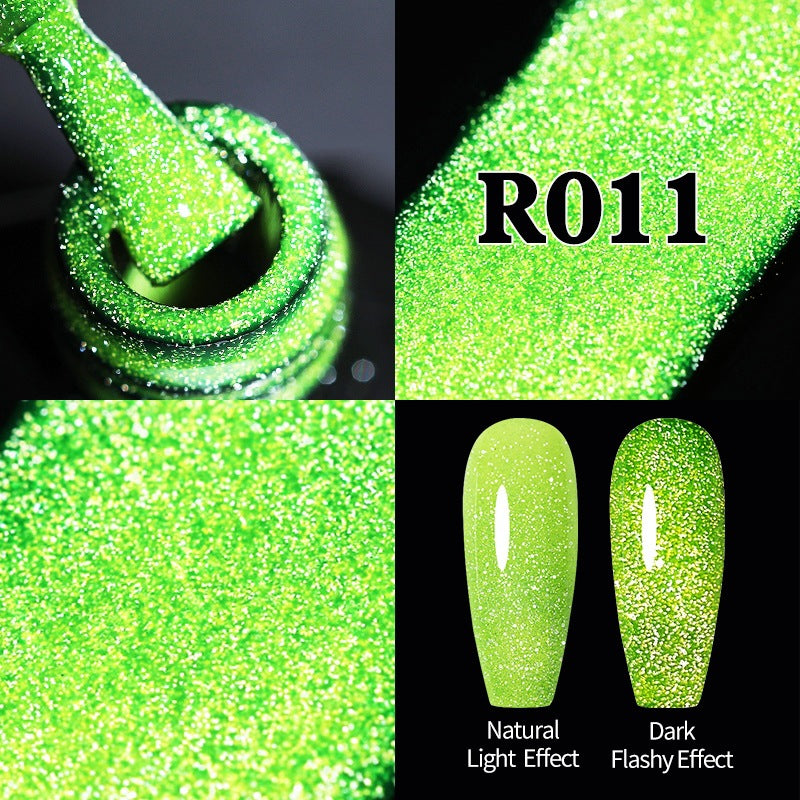 Glitter Reflective Gel Nail Polish Christmas Red UV