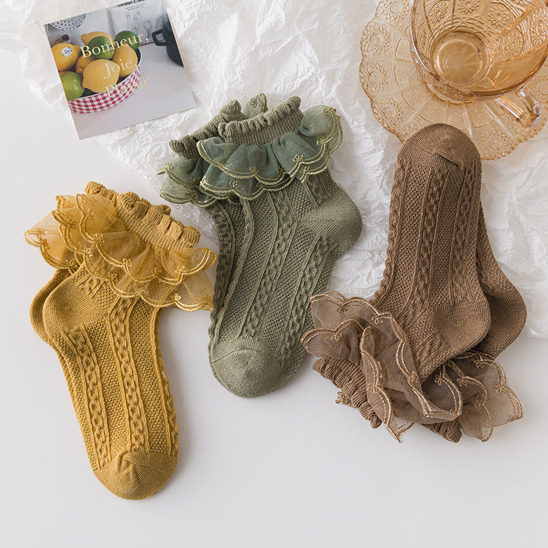 Lolita Style Socks Girls Lace