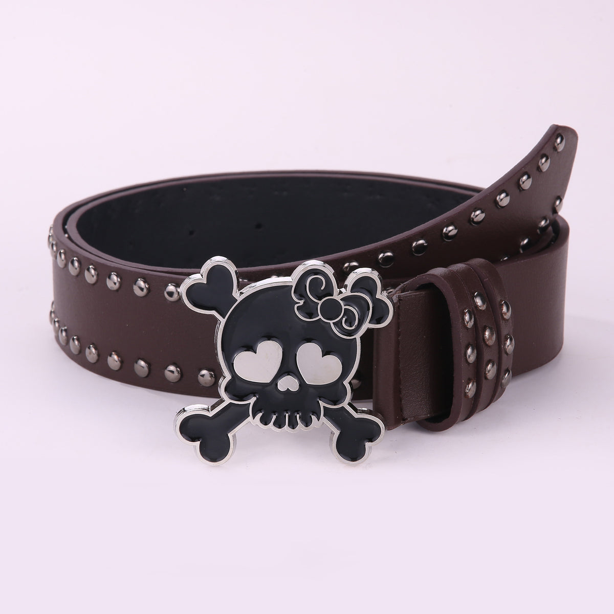 Belt Female Skull Wide Waist Seal Rivet Y2g Hot Girl Belt Men And Women