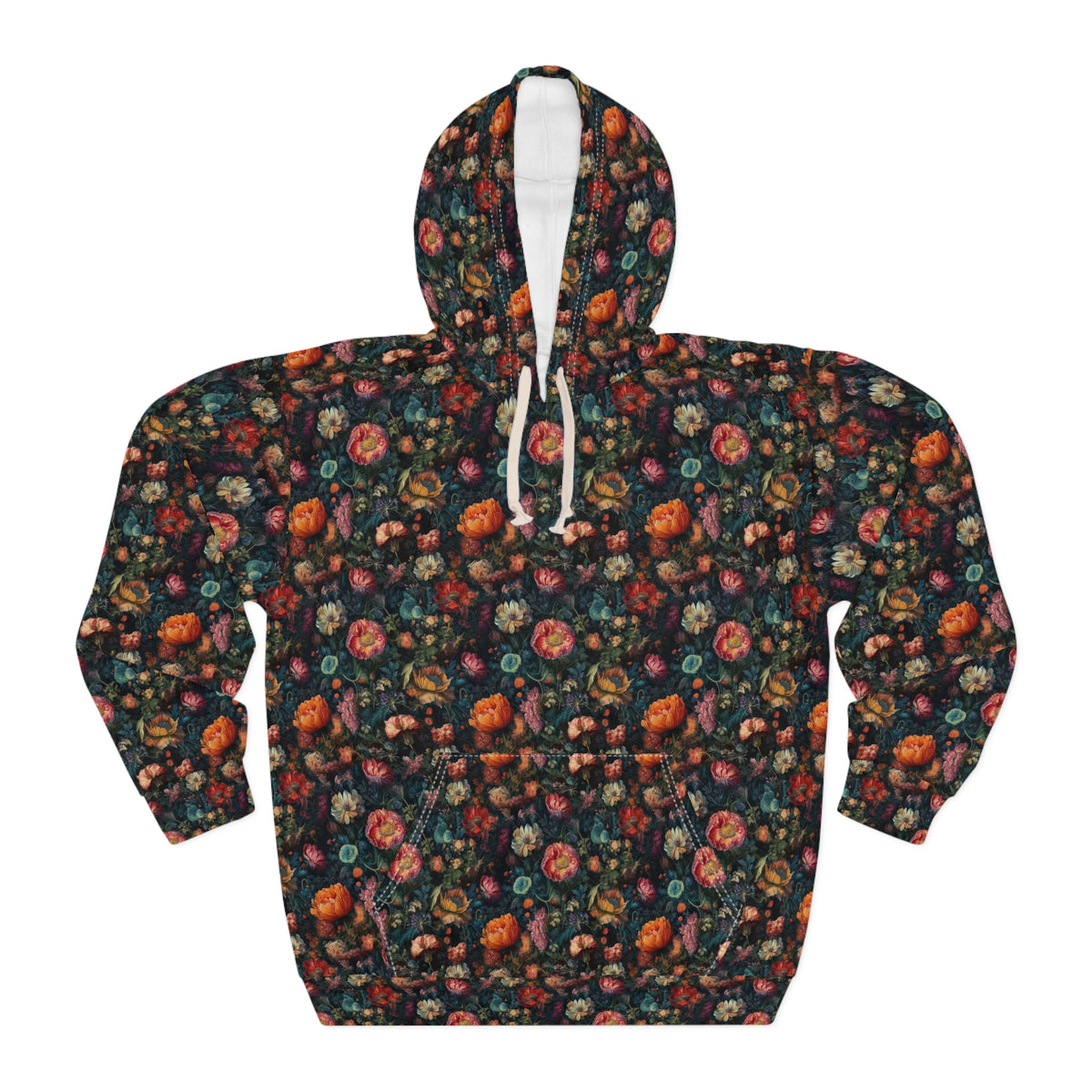 Cozy Floral Print Hoodie for Nature Lovers