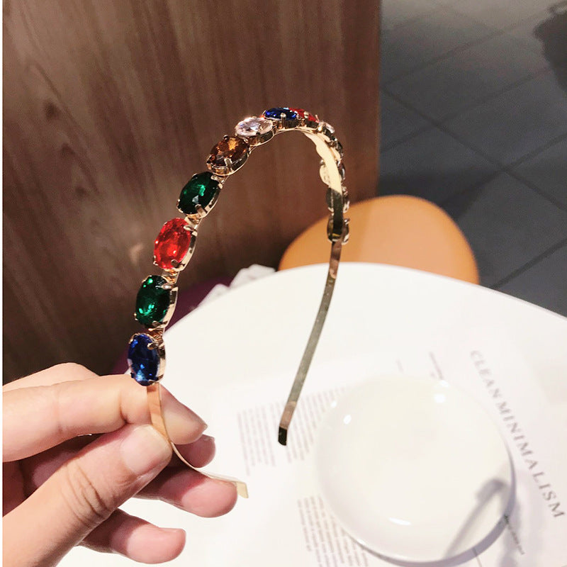 Hair Accessories Headband Temperament Rhinestone Fine Sweet Crystal