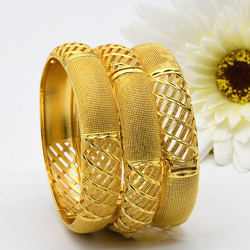 24K Gold Plated India Middle East Women's Sand Gold Bracelet