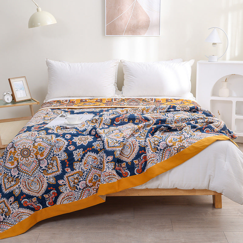 Cotton Multi-Layer Gauze Towel Quilt Three-Piece Set