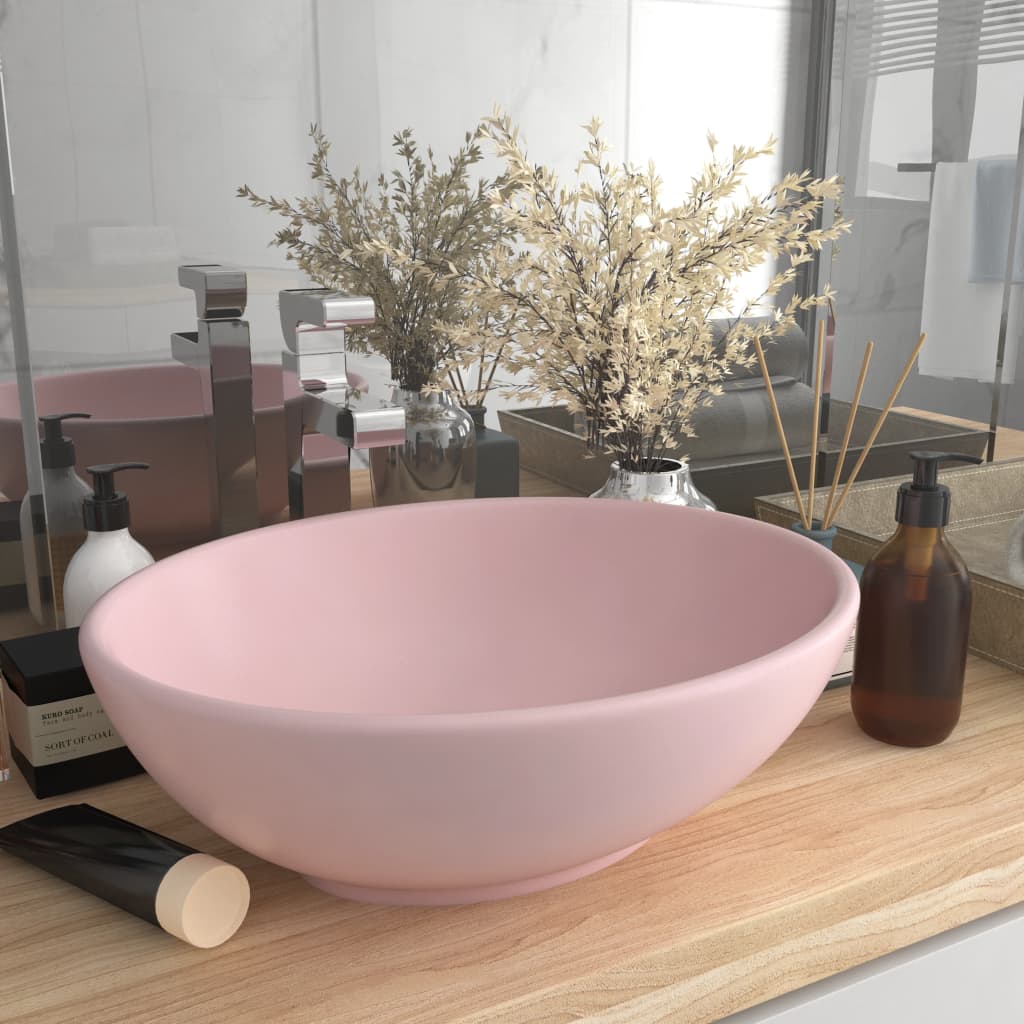 Luxury Oval Washbasin Matte Ceramic Luxury