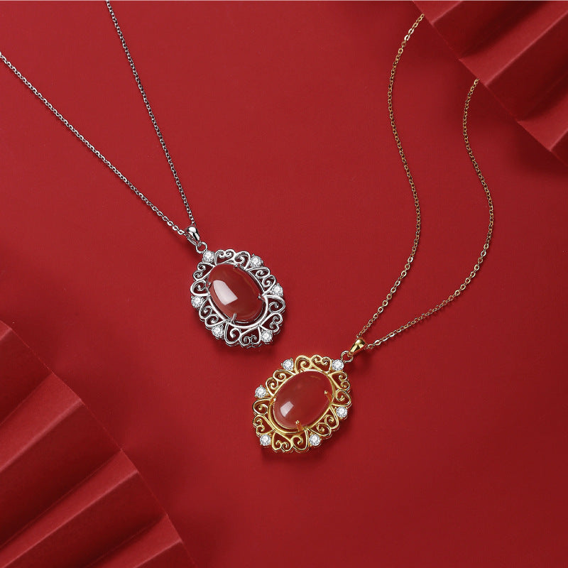 Sterling Silver China-Chic Retro Luck Safety Necklace