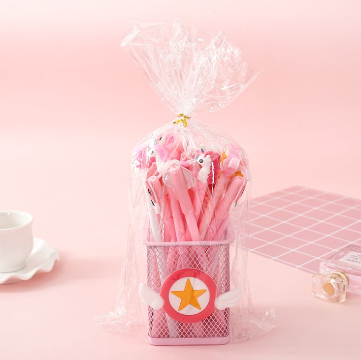 Korean Girl Heart Stationery Gift Bag Set Creative Boys And Girls Cartoon Gel Pen Prize