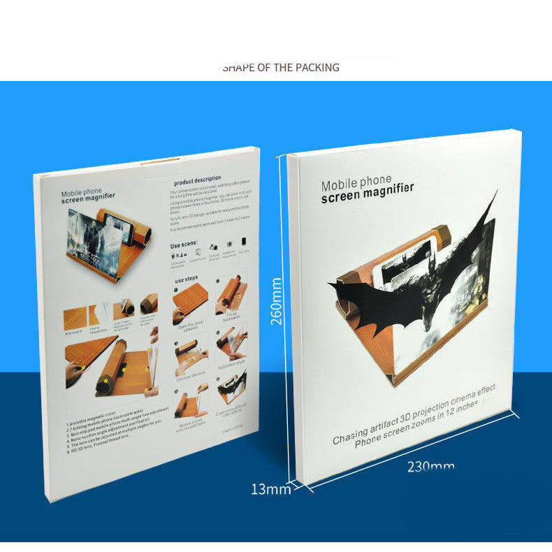 12 Inch Wood Grain Folding Mobile Phone Amplifier Stand