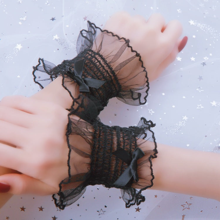 Lolita Style Wristband Small Bowknot Lace Cuffs