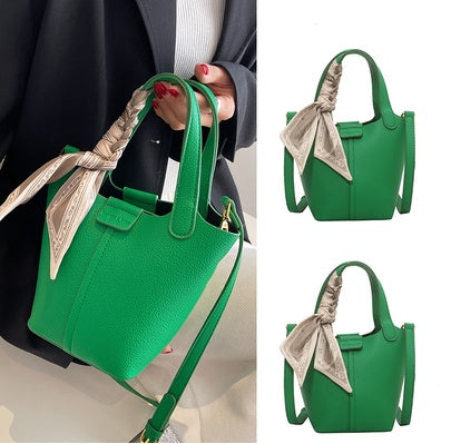 Vegetable Basket Portable Bucket Bag Texture Messenger
