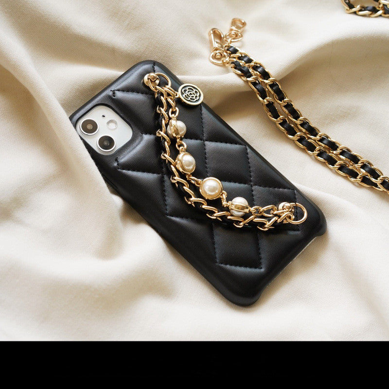 Ladies Suitable For Small Xiangfeng Pearl Messenger Chain Mobile Phone Case