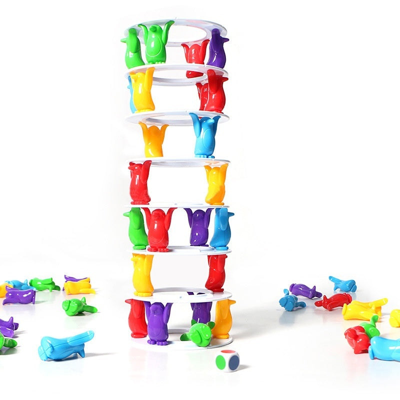Balance Penguin Challenge Tower Building Blocks Game Puzzle