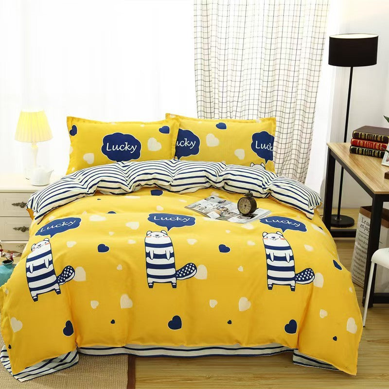 Bedding Pillowcase-Piece Quilt Cover Bed Four Piece Set