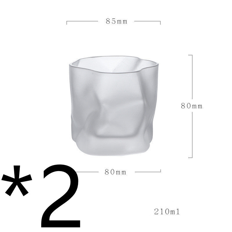 Shaped Crystal Whiskey Glass