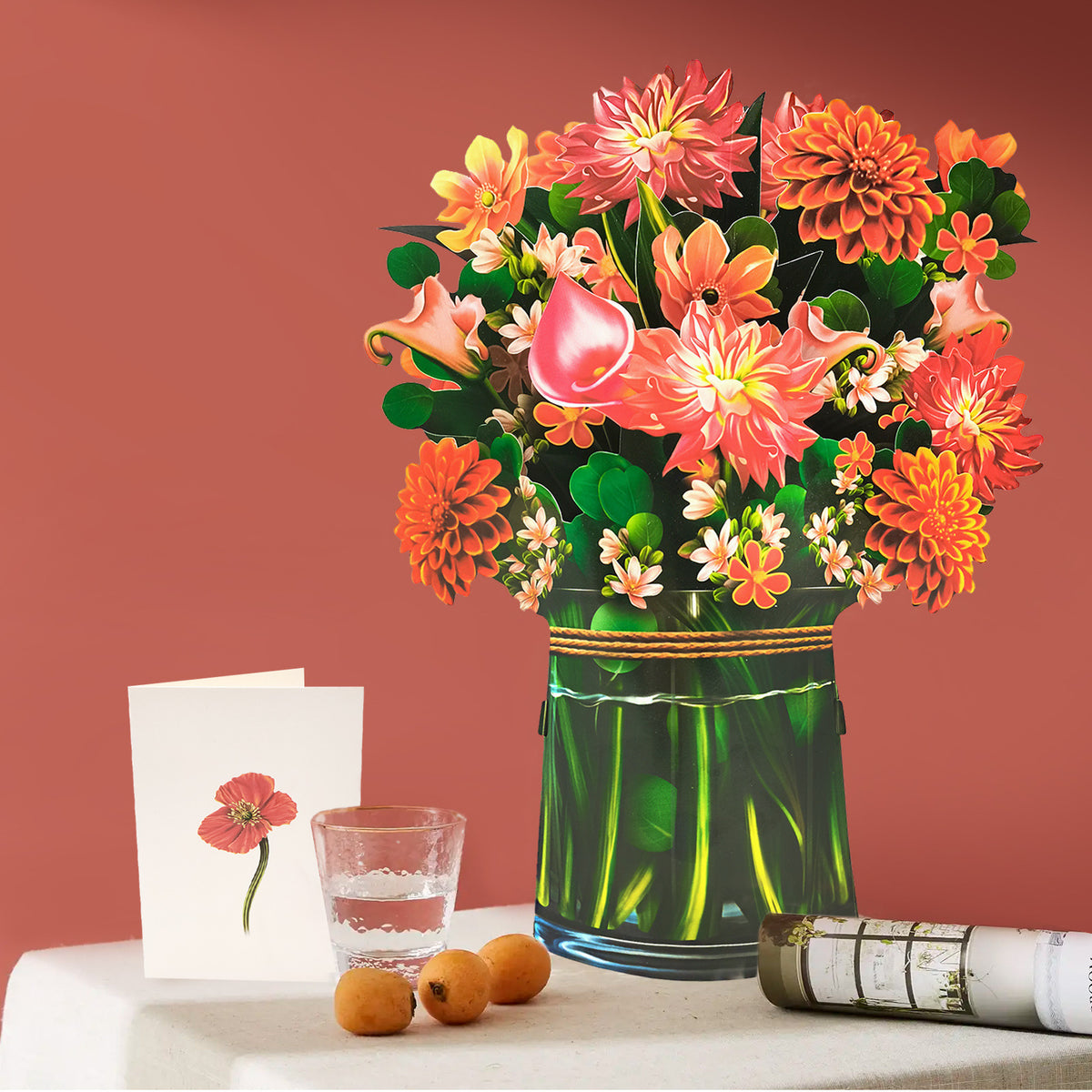 3D Three-Dimensional Flower Bridal Bouquet Teacher's Day Paper Carving Crafts