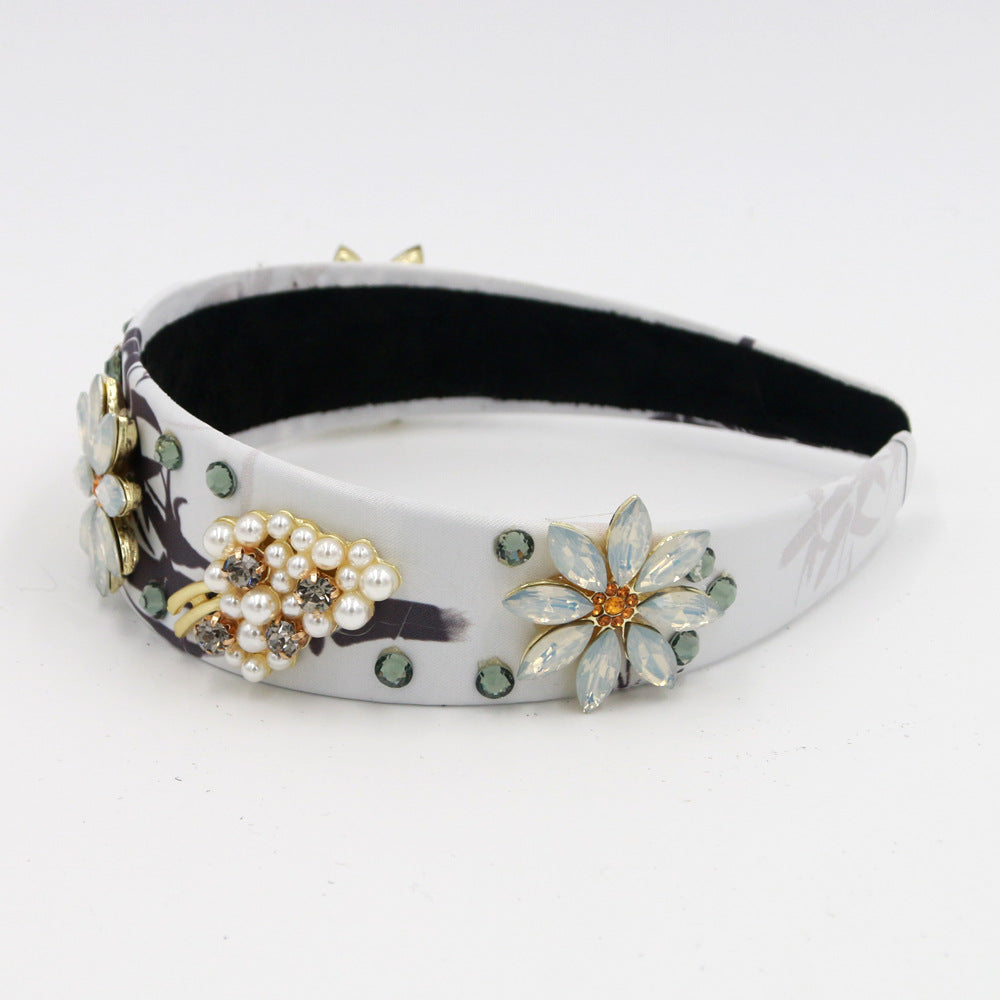 Baroque Fashion Hair Accessories Headband Flowers