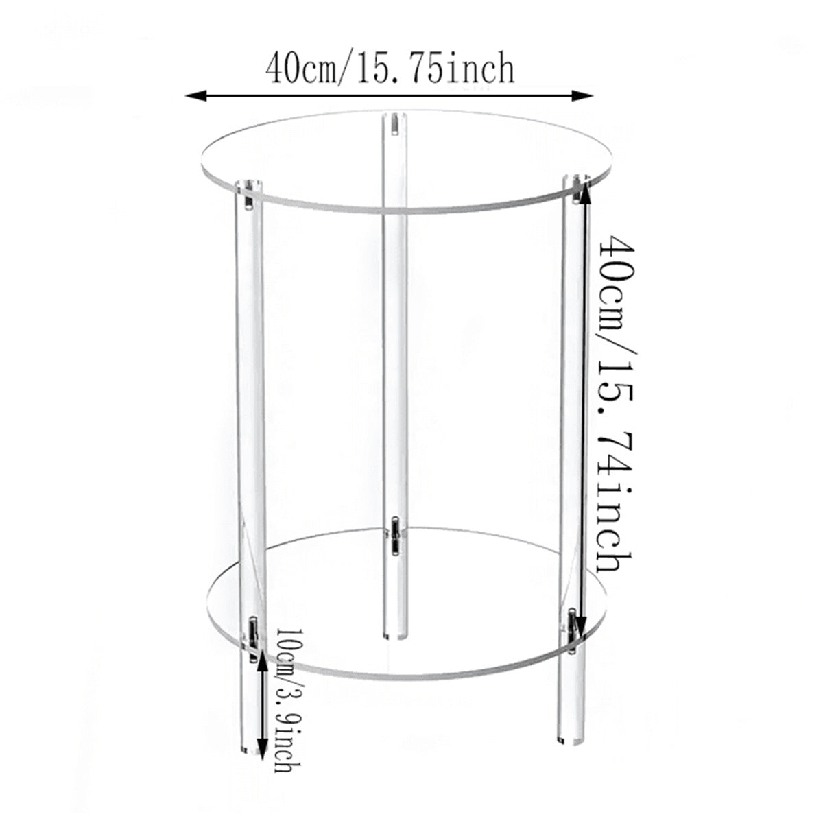 Acrylic Coffee Compact Living Room Side Table For Home Use Minimalist Portable Storage Shelf