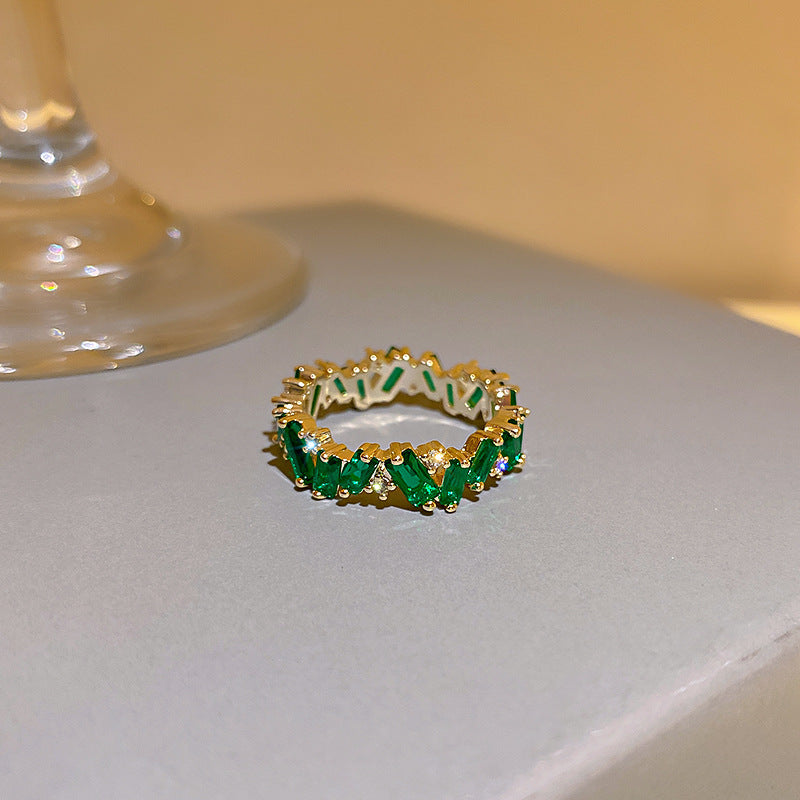Real Gold Electroplated Diamond Zircon Ring