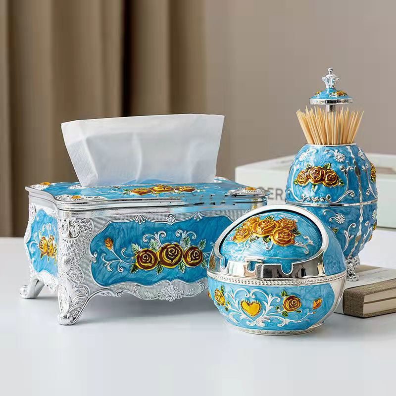 Luxury Plastic Tissue Box Toothpick Holder