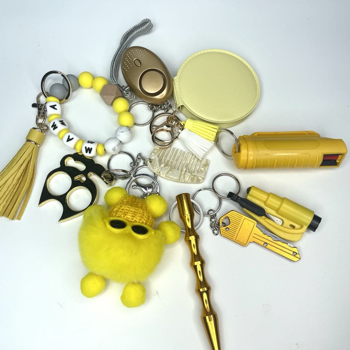 Hair Ball Lipstick Bag Bracelet Bracelet Key Chain Set
