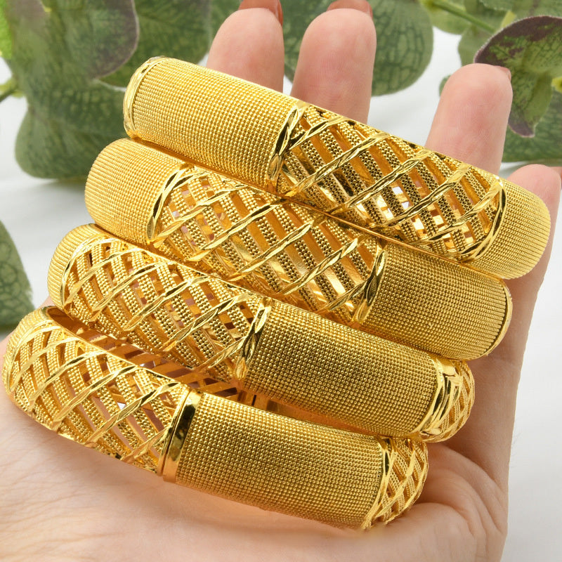 24K Gold Plated India Middle East Women's Sand Gold Bracelet