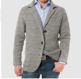 Casual Long Sleeve Solid Color Knitted Coat
