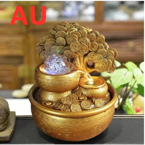 Feng Shui Wheel Crystal Ball Water Fountain Mini