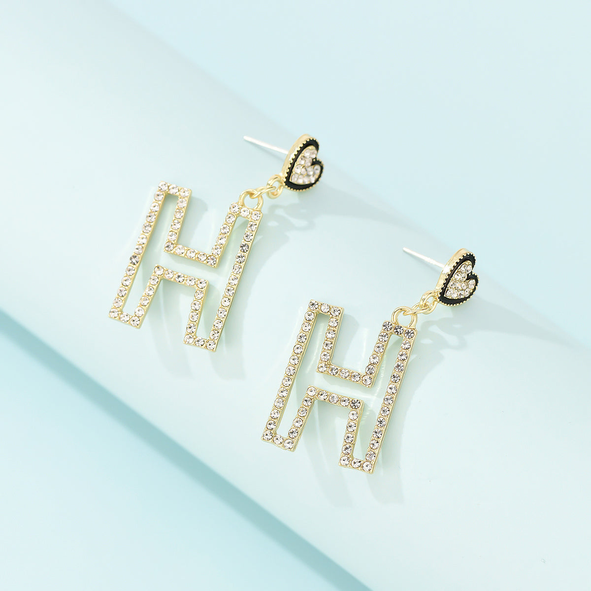 Long Love H Letter Earrings Exaggerated