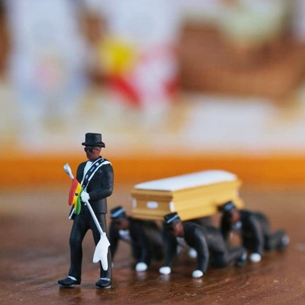20 Black Man Lifting Coffin 10cm Black Man