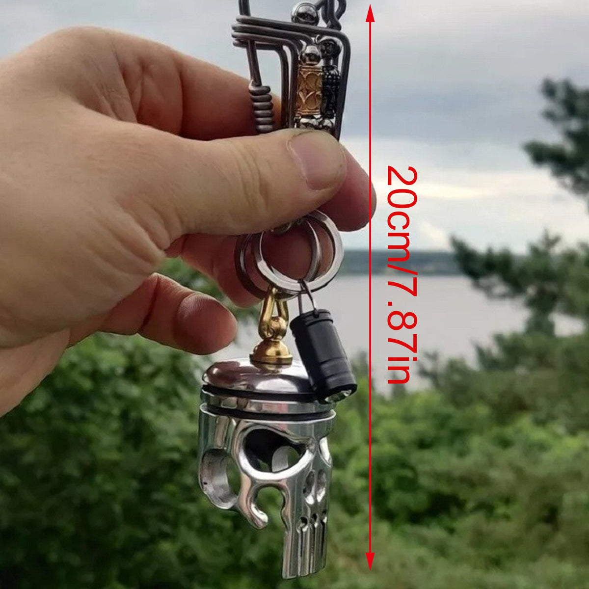 Creative Alloy Skull Keychain Accessories