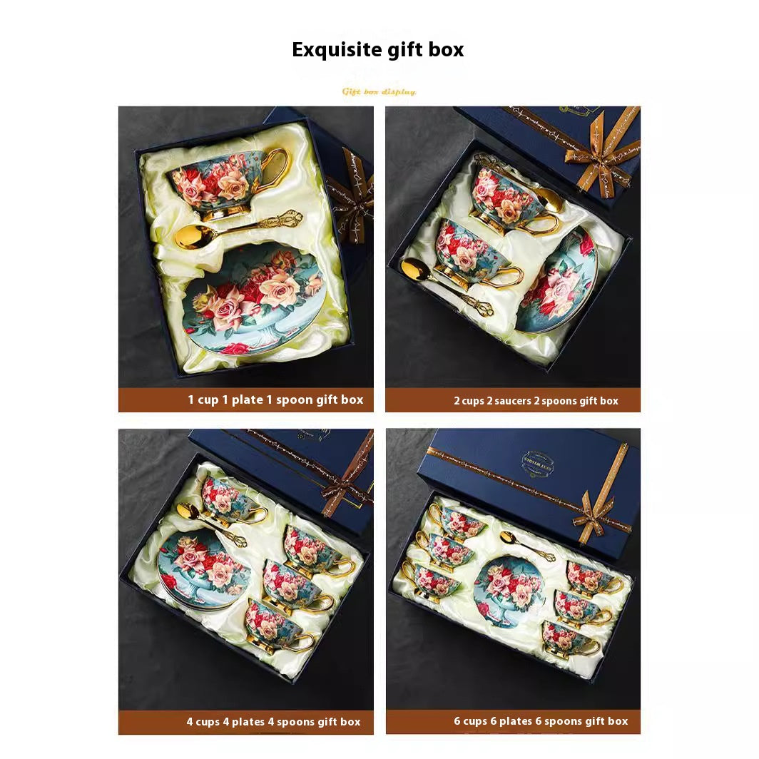 Exquisite Coffee Cup European Light Luxury Tea Set