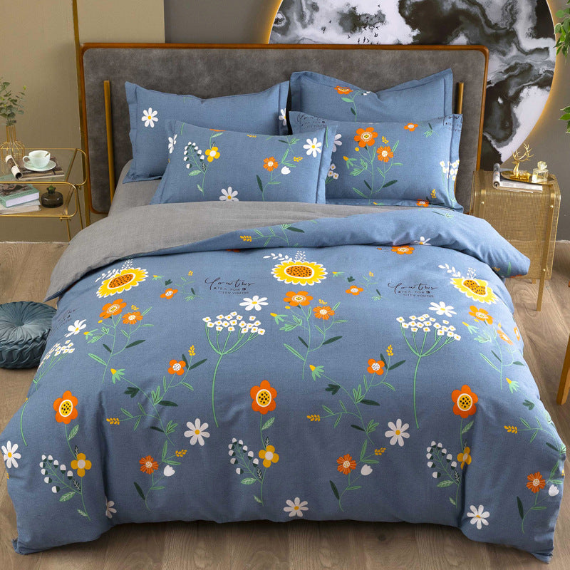 Cotton Winter Linen Quilt Cover Bedding Set