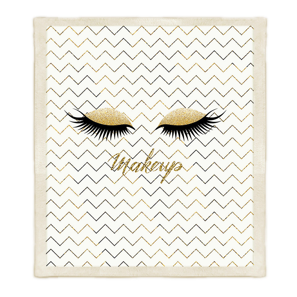 Thickened Double-Layer Eye Digital Printed Airable Cover Square Blanket