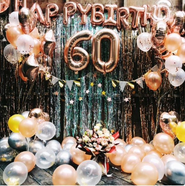 Rose Gold Balloon Sequined Balloon Confetti Balloon Set
