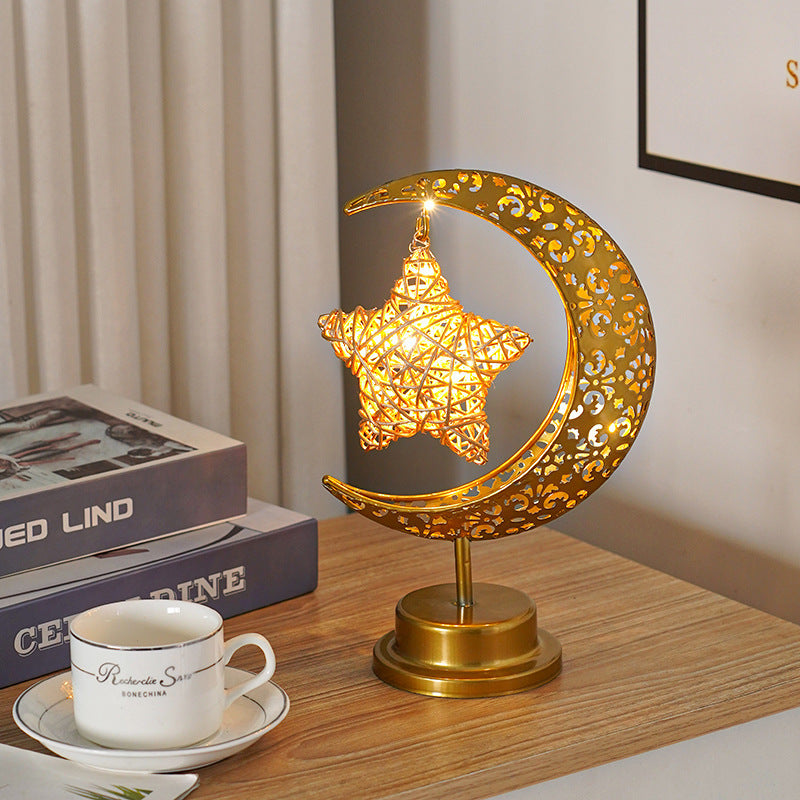 LED Iron Star Moon Ball Night Light