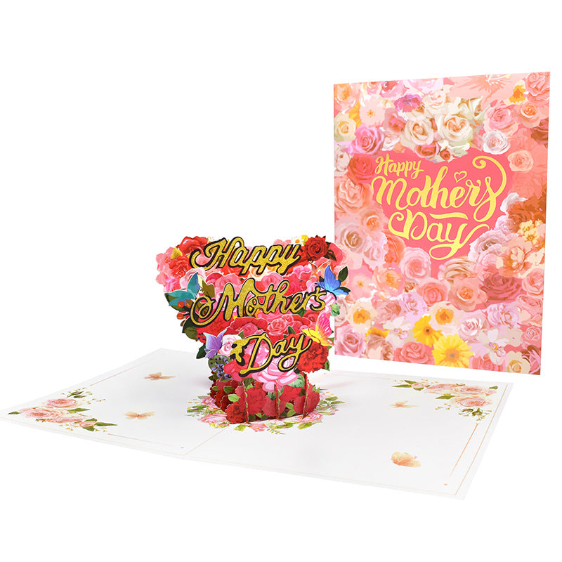 Mother's Day Greeting Card Creative 3D 3D Holiday Blessing Card