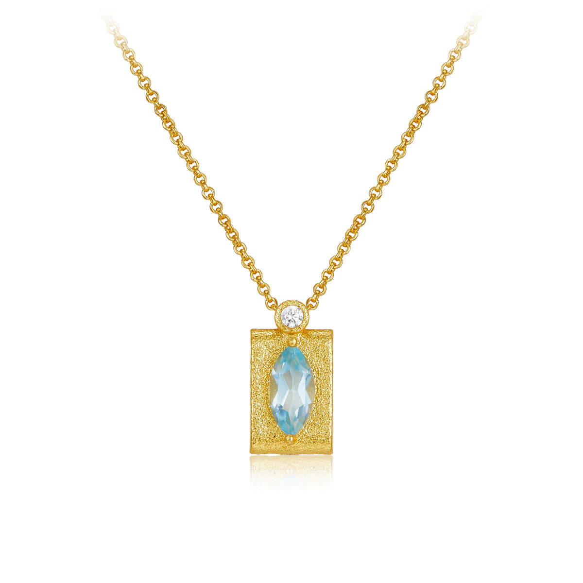 925 Sterling Silver Topaz Necklace